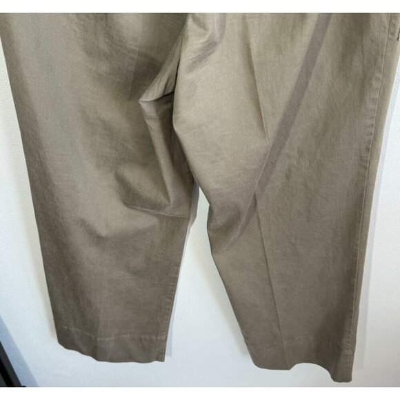 ATM Anthony Thomas Melillo Cropped Flare Pants Olive Green Sz 4 Minimalist Chic - Picture 8 of 13